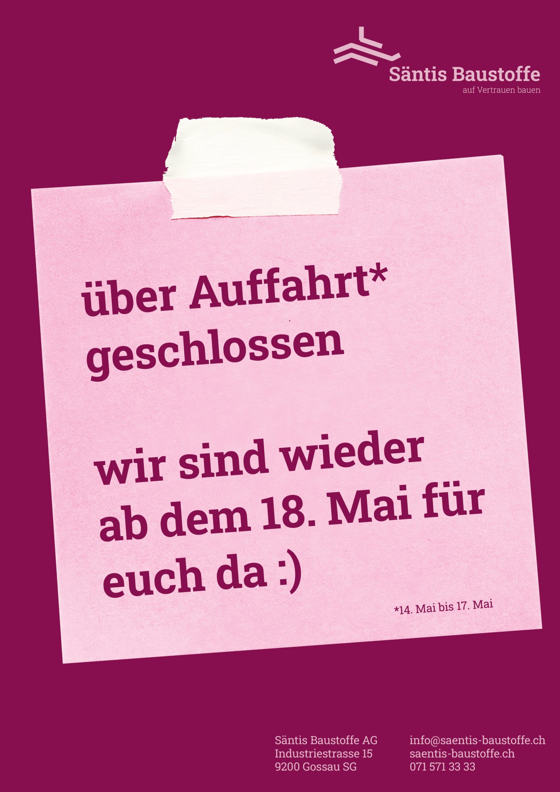 Auffahrt 2026